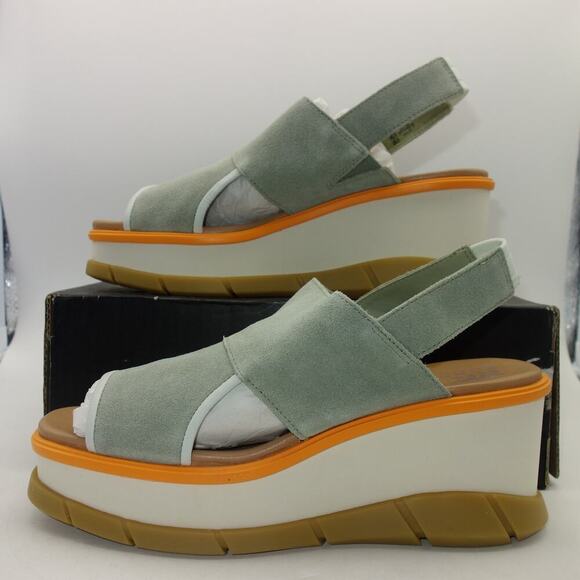 NEW Sorel Joanie II Slingback Platform Strap Sandals Women's 9.5 Safari Green - Picture 2 of 7